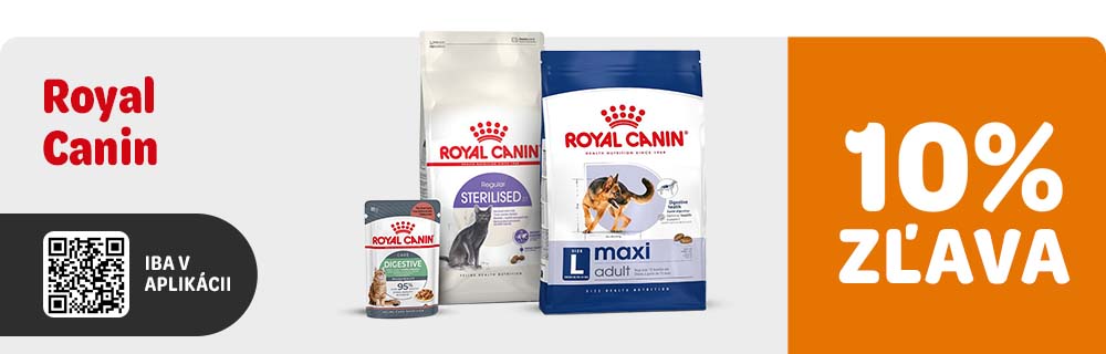 10% zľava na Royal Canin Iba v aplikácii