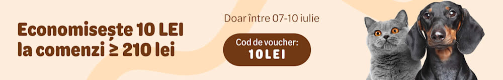 Economisește 10 lei la comenzi ≥ 210 lei. Doar între 07-10 iulie. Cod de voucher: 10LEI