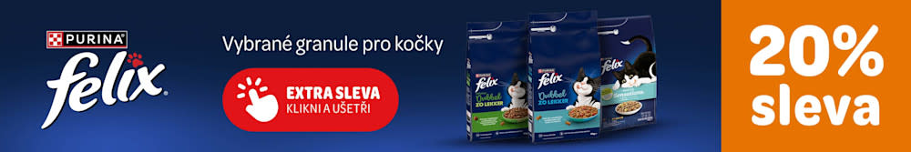 Felix. Vybrané granule pro kočky. Extra sleva klikni a ušetři. 20% sleva