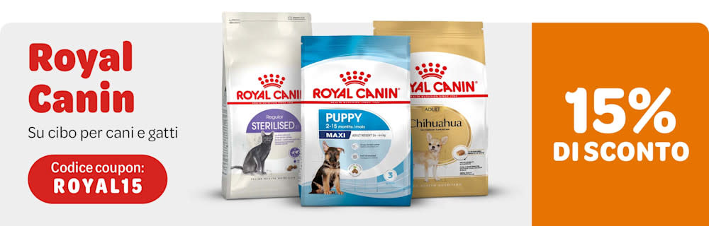15% di sconto sui prodotti Royal Canin!