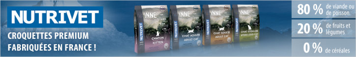 Croquettes et friandises pour chien et chat Nutrivet