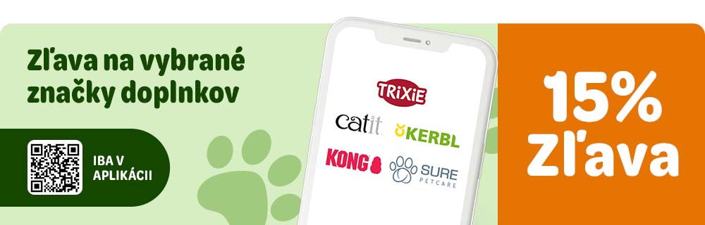 15% zľava na vybrané značky doplnkov. Iba v aplikácii.