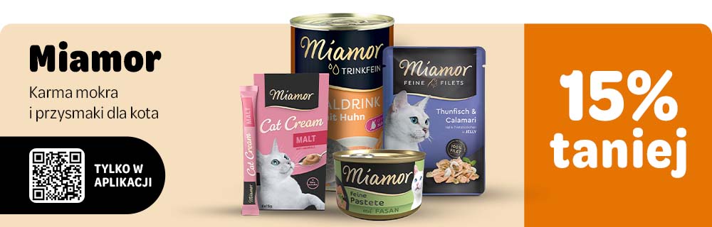 Miamor - karma mokra i przysmaki dla kota. 15% taniej