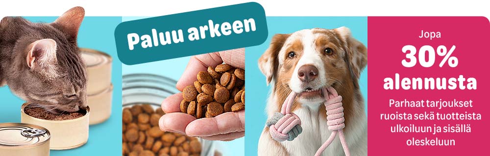 Paluu arkeen. Jopa 30% alennusta. Parhaat tarjoukset ruoista sekä tuotteista ulkoiluun ja sisällä oleskeluun.