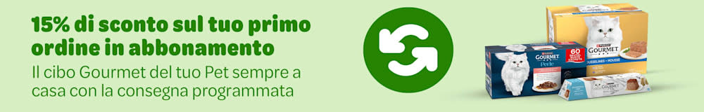 Approfitta del 15% di sconto sul tuo primo ordine con il nostro abbonamento zooplus Relax!