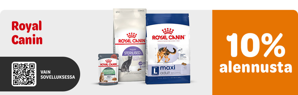 Royal Canin. 10% alennusta. Vain sovelluksessa.