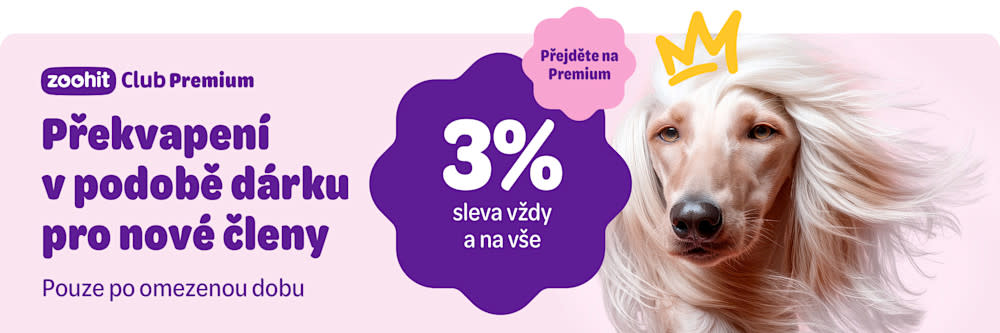 zoohit Premium Club. Překvapení v podobě dárku pro nové členy. Pouze po omezenou dobu. 3% sleva vždy a na vše. Přejděte na Premium.