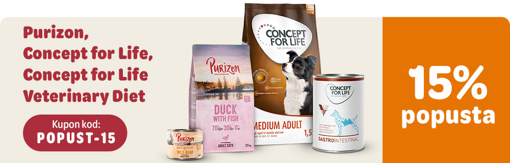 15% popusta na Purizon, Concept for Life i Concept for Life Veterinary Diet!