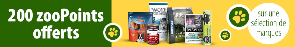 200 zooPoints offerts sur notre sélection de marques