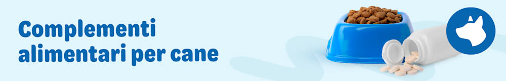 Scopri i nostri complementi alimentari per cane.