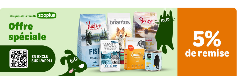 - 5 % sur une sélection de marques en exclu sur l'appli !