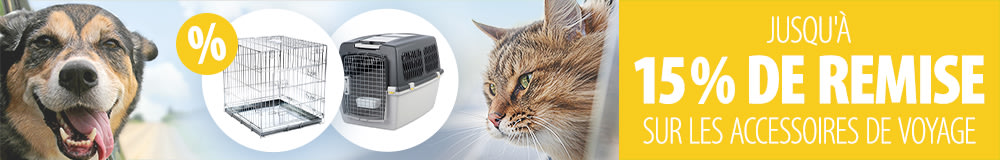 Jusqu'à - 15 % sur les accessoires de voyage pour chat et chien