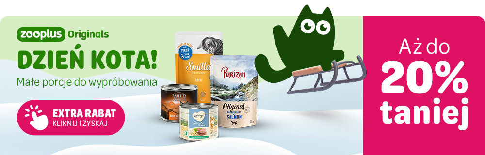 Dzień kota! Małe porcje do wypróbowania aż do 20% taniej. Kliknij extra rabat i zyskaj