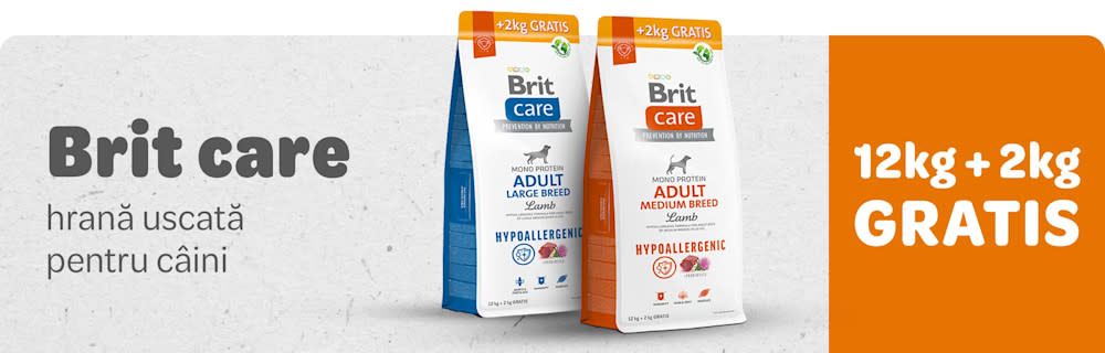 12 + 2 kg gratis! Brit Care Dog Hypoallergenic Adult Medium / Large Breed hrană uscată