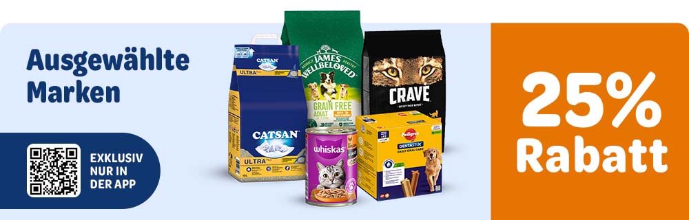 Exklusiv nur in der App: 25% auf ausgewählte Marken