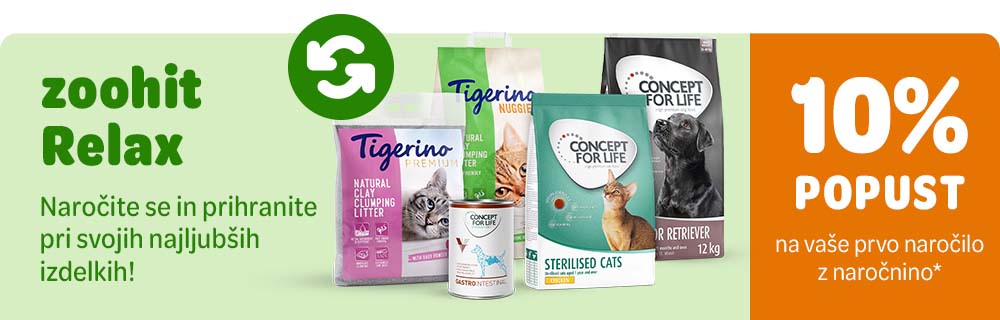 zoohit Relax – prejemajte redne dostave in si hkrati zagotovite 10% popust