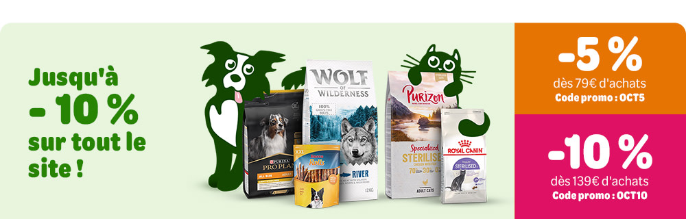 Jusqu'à 10% offerts! - 5% dès 79€ d'achats - 10% dès 139€ d'achats