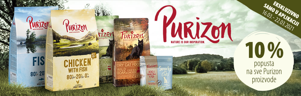 Zgrabite 10% popusta* na Purizon proizvode za pse i mačke u zooplus aplikaciji!