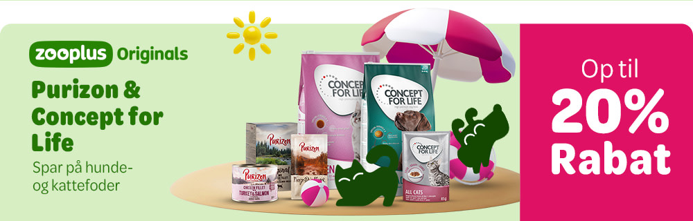 Spar op til 20% på hunde- og kattefoder fra Purizon og Concept for Life