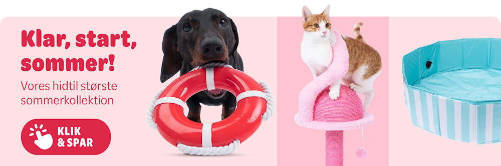 Sommertilbud: Op til 20% rabat på hunde- og kattetilbehør