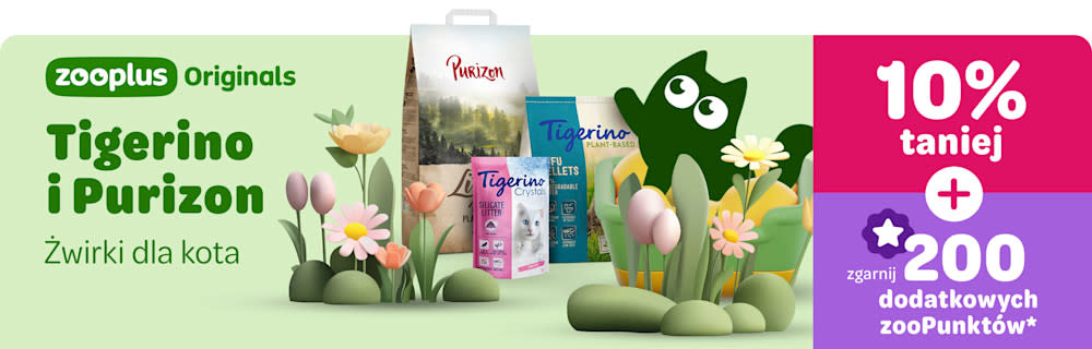Tigerino i Purizon - żwirki dla kota 10% taniej + zgarnij 200 dodatkowych zooPunktów
