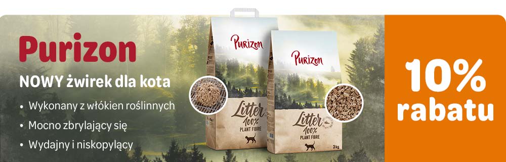 10% zniżki na żwirek dla kota Purizon