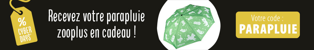 Un parapluie zooplus offert !
