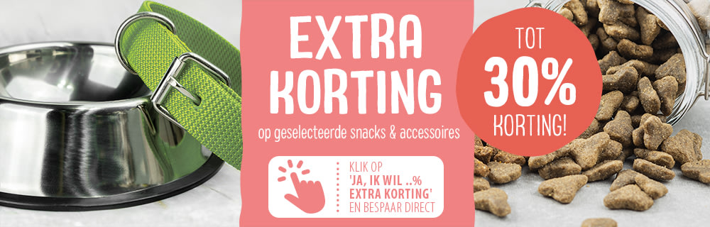 Krijg nu extra korting op geselecteerde snacks & accessoires!