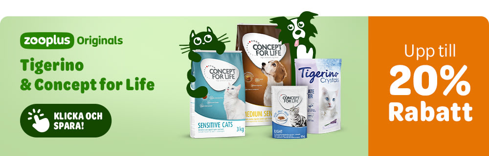20% rabatt på Tigerino och Concept for Life
