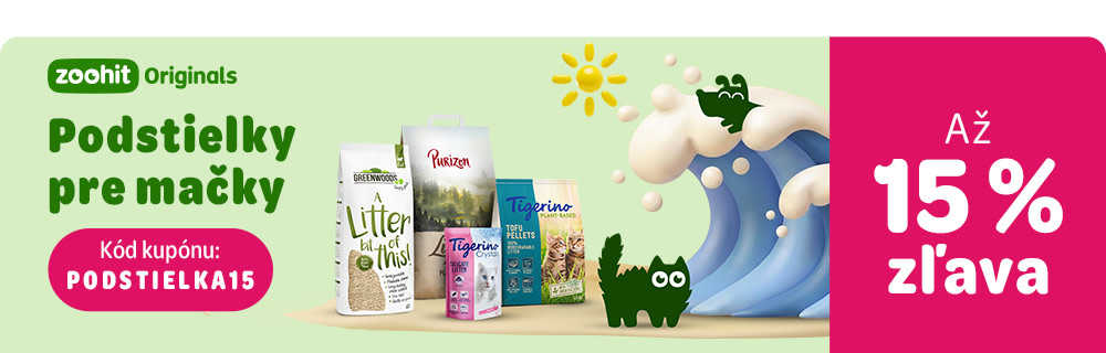 zoohit Originals podstielky pre mačky až 15 % zľava. Kód kupónu: PODSTIELKA15