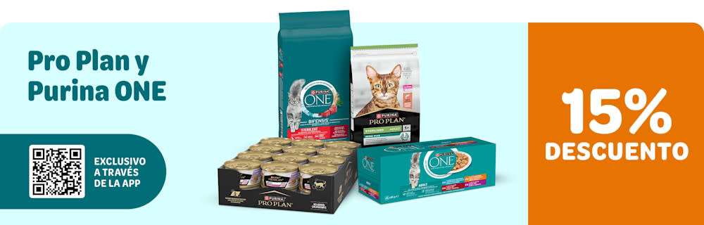 15 % de descuento en Purina Gourmet y Purina ONE a través de la App