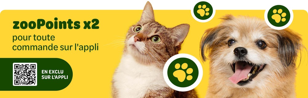 zooPoints x2 pour toute commande passée sur l'application