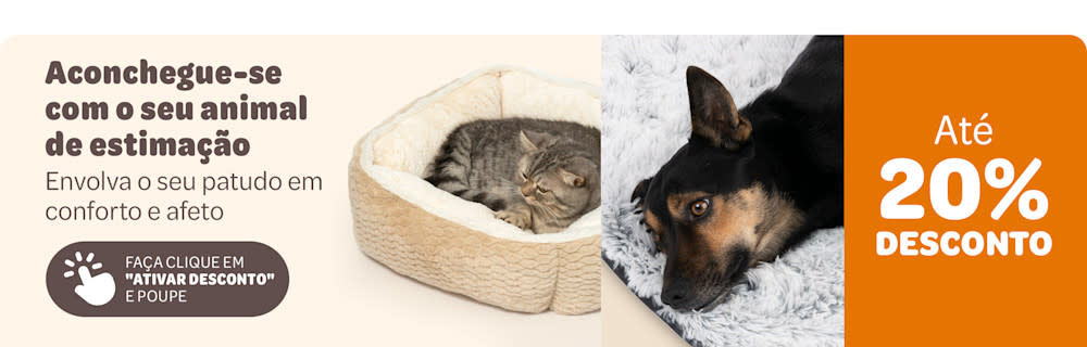 Acessórios quentes e confortáveis para o frio: até 20% de desconto para cães e gatos