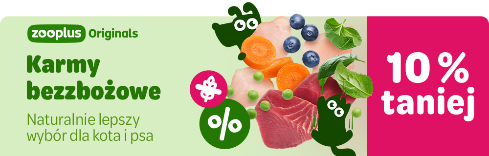 Karmy bezzbożowe zooplus Originals 10% taniej. Naturalnie lepszy wybór dla kota i psa
