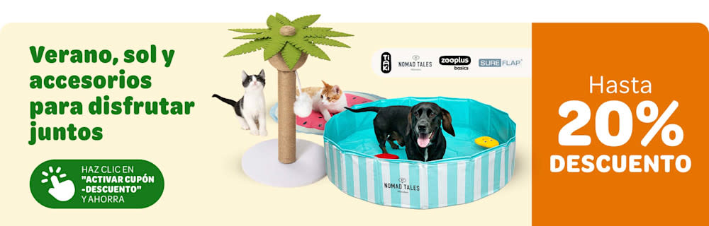 Rebajas de verano con hasta un -20 % en accesorios para perros y gatos