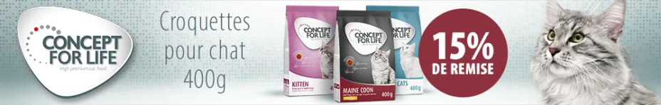 Croquettes Concept for Life 400 g pour chat : 15 % de remise !
