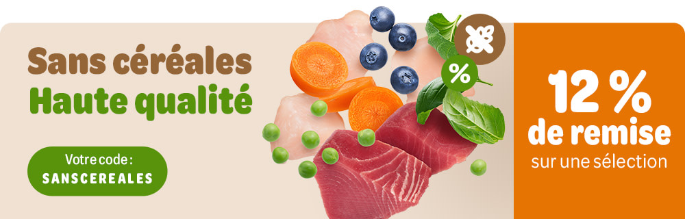 12 % de remise sur une sélection sans céréales !