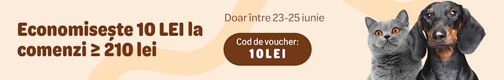 Economisește 10 lei la comenzi ≥ 210 lei. Doar între 23-25 iunie. Cod de voucher: 10LEI