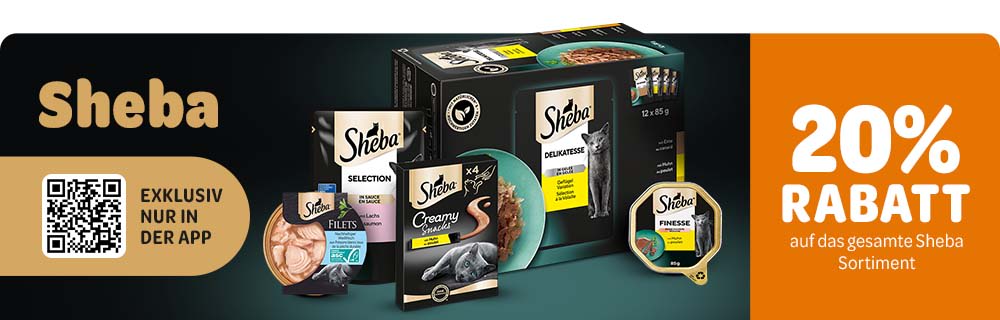 20% Rabatt auf Sheba in der App
