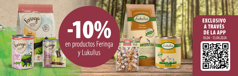 10 % de descuento en Lukullus y Feringa a través de la App