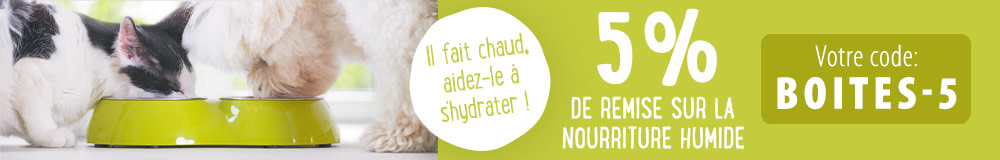 5 % de remise sur la nourriture humide !