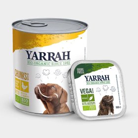 Boîtes et sachets Yarrah pour chien
