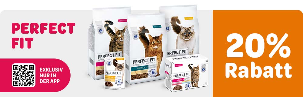 20% Rabatt auf Perfect Fit für Katzen in der zooplus-App