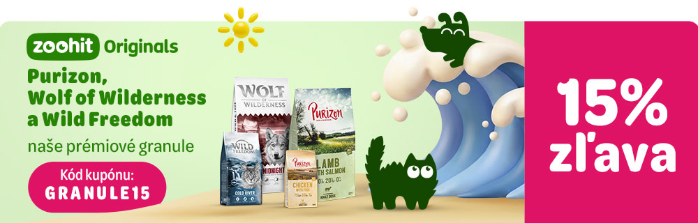 zoohit Originals Purizon, Wolf of wilderness a Wild Freedom naše prémiové granule Kód kupónu: GRANULE15 15% zľava