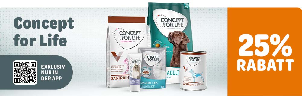 25% Rabatt auf Concept for Life und Concept for Life Veterinary Diet