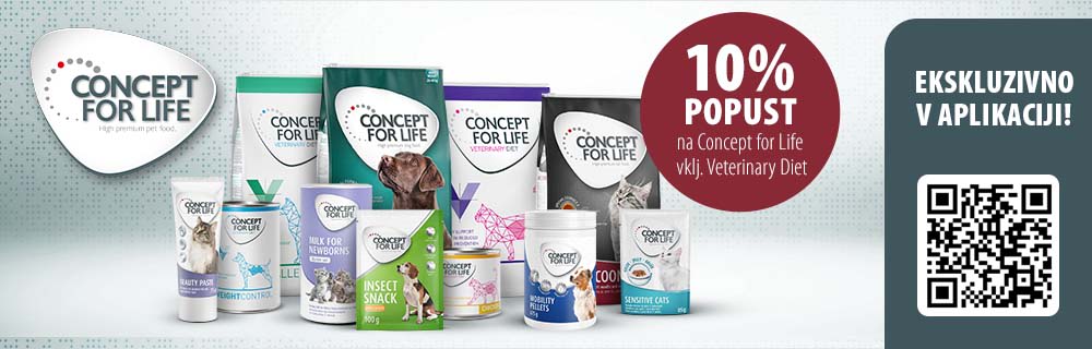 Zdaj 10% popust na vse izdelke Concept for Life in Concept for Life Veterinary Diet!