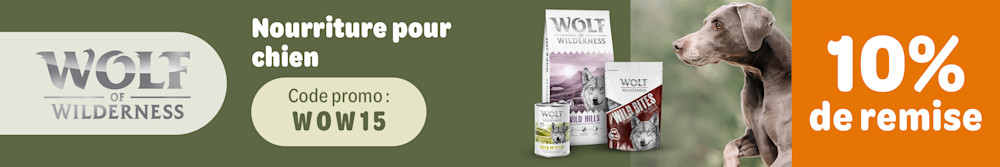 15% de remise sur Wolf of Wilderness avec le code WOW15