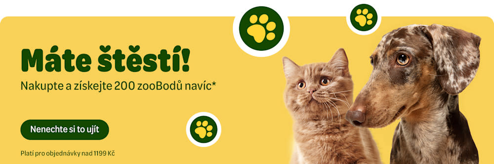 Máte štěstí! Nakupte a získejte 200 zooBodů navíc* Platí pro objednávky nad 1199 Kč. Nenechte si to ujít!