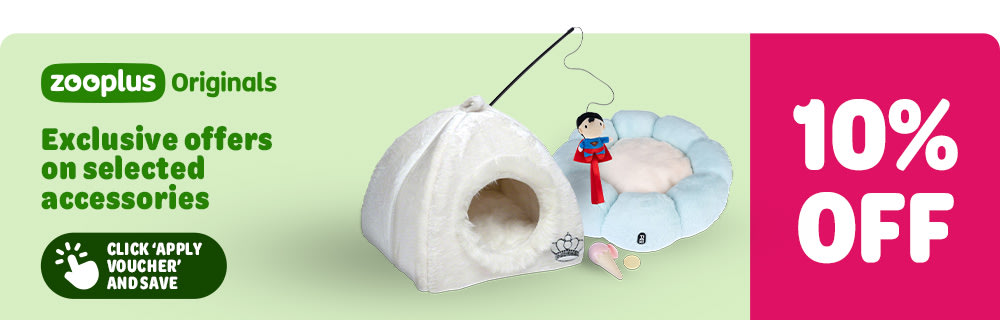 10% off on Exclusive zooplus Originals Accessories: click 'apply voucher' and save