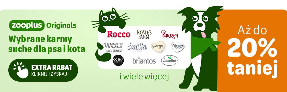 zooplus Originals: wybrane karmy suche dla psa i kota aż do 20% taniej! Kliknij Extra Rabat i zyskaj